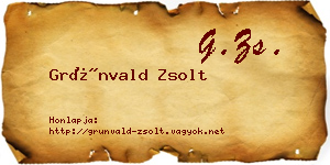 Grünvald Zsolt névjegykártya