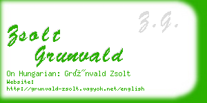 zsolt grunvald business card